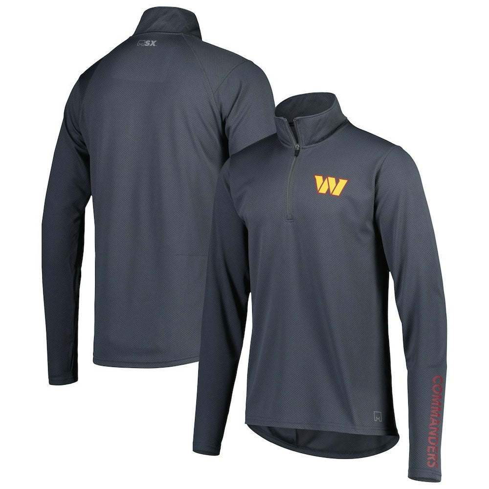 Washington Commanders MSX by Michael Strahan Half-Zip Pullover - Charcoal Pullover