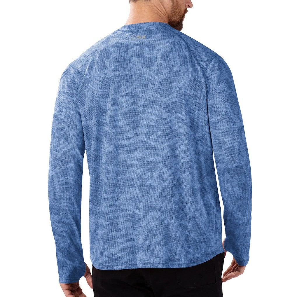 New York Giants MSX by Michael Strahan Performance Camo Long Sleeve T-Shirt - Royal T-shirts
