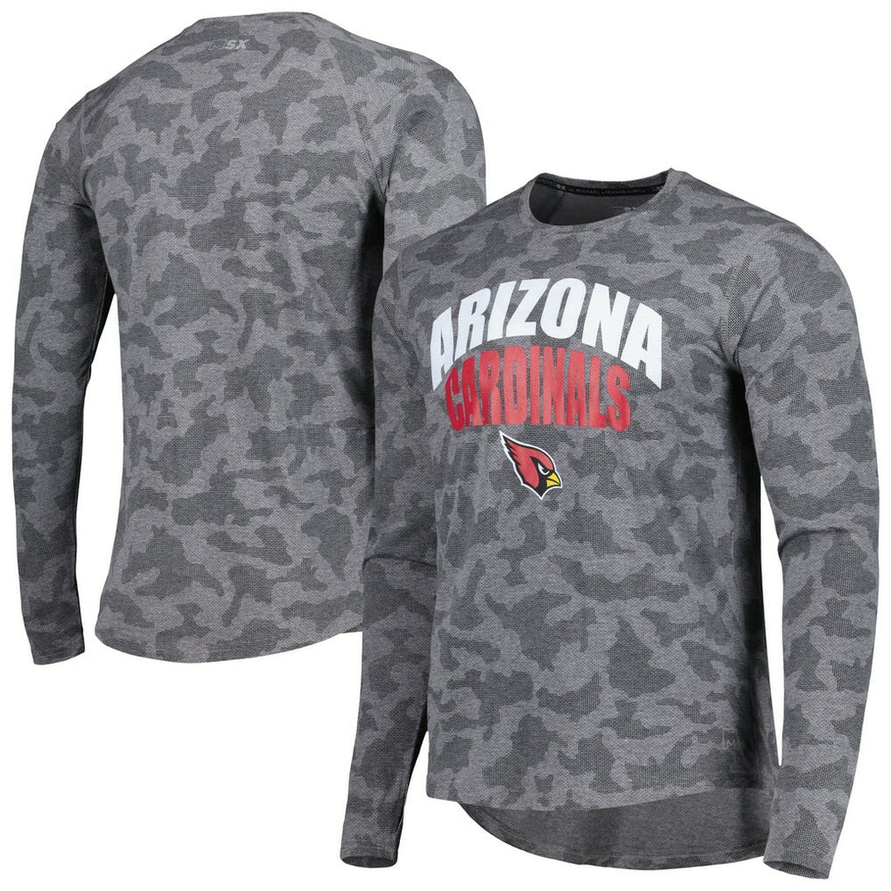 Arizona Cardinals MSX by Michael Strahan Performance Camo Long Sleeve T-Shirt - Gray T-shirts