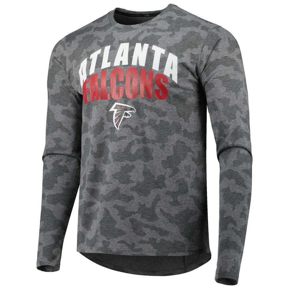 Atlanta Falcons MSX by Michael Strahan Performance Camo Long Sleeve T-Shirt - Gray T-shirts