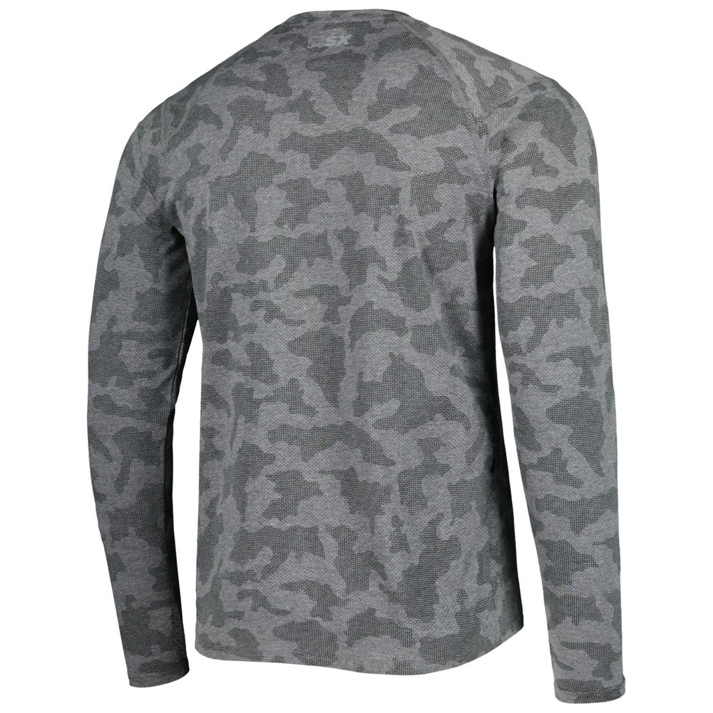 Detroit Lions MSX by Michael Strahan Performance Camo Long Sleeve T-Shirt - Black T-shirts
