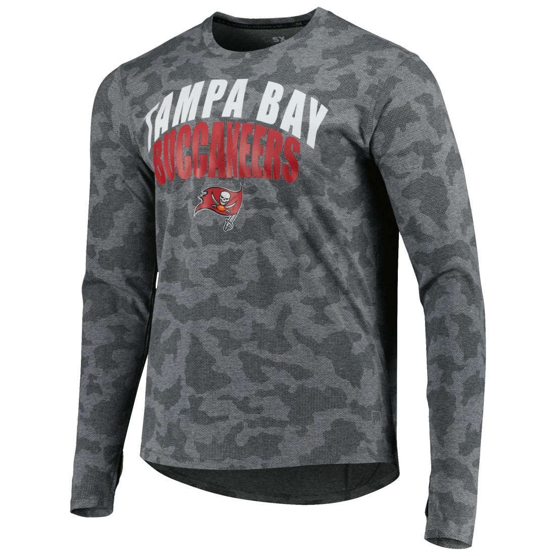 Tampa Bay Buccaneers MSX by Michael Strahan Performance Camo Long Sleeve T-Shirt - Gray T-shirts