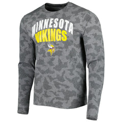 Minnesota Vikings MSX by Michael Strahan Performance Camo Long Sleeve T-Shirt - Black T-shirts