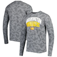 Washington Commanders MSX by Michael Strahan Performance Camo Long Sleeve T-Shirt - Black T-shirts
