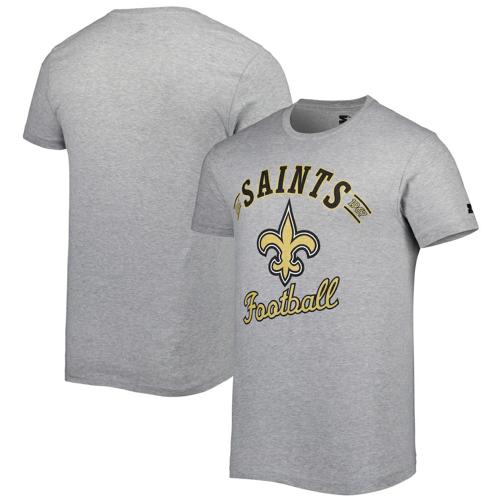 New Orleans Saints Starter Prime Time T-Shirt - Heathered Gray T-shirts