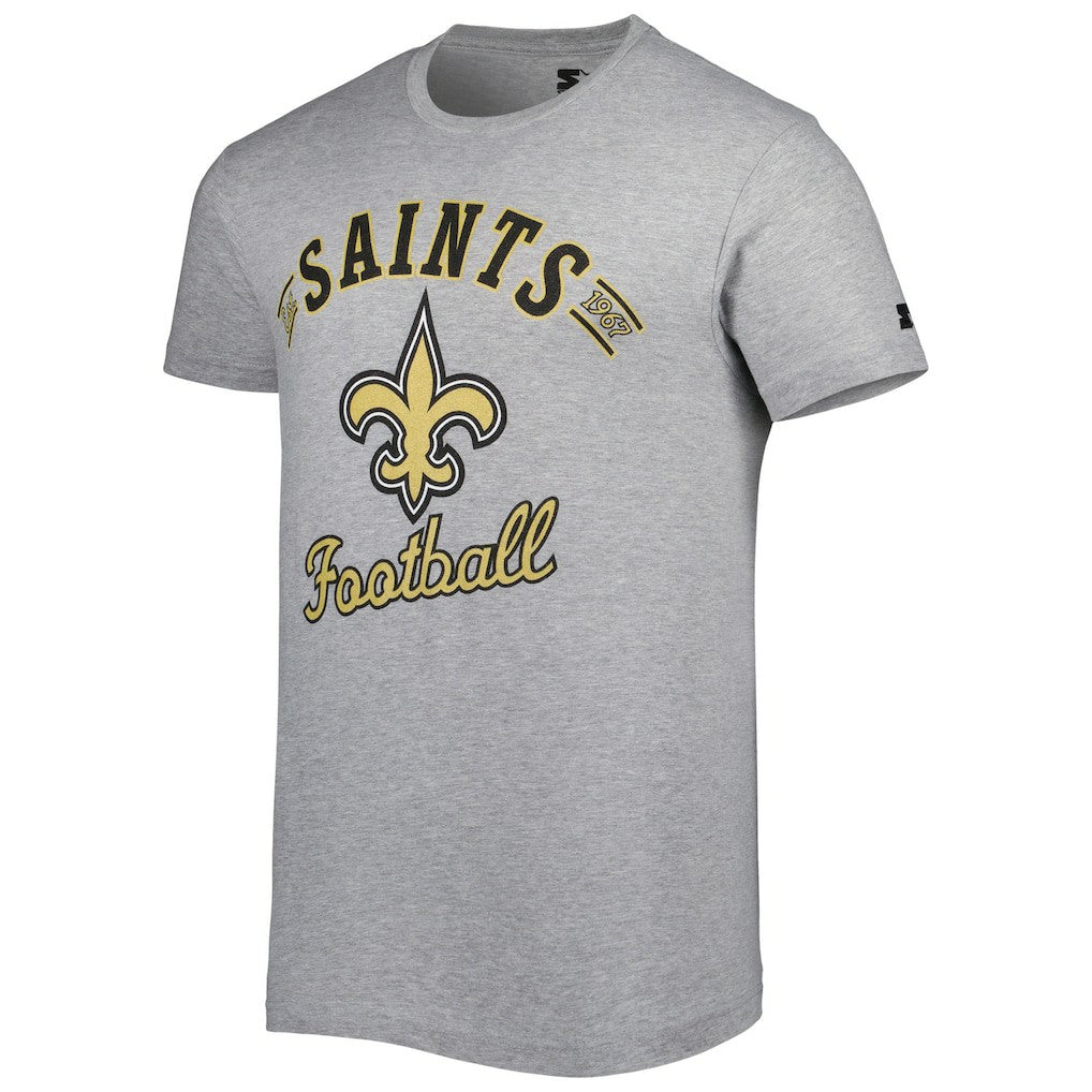 New Orleans Saints Starter Prime Time T-Shirt - Heathered Gray T-shirts