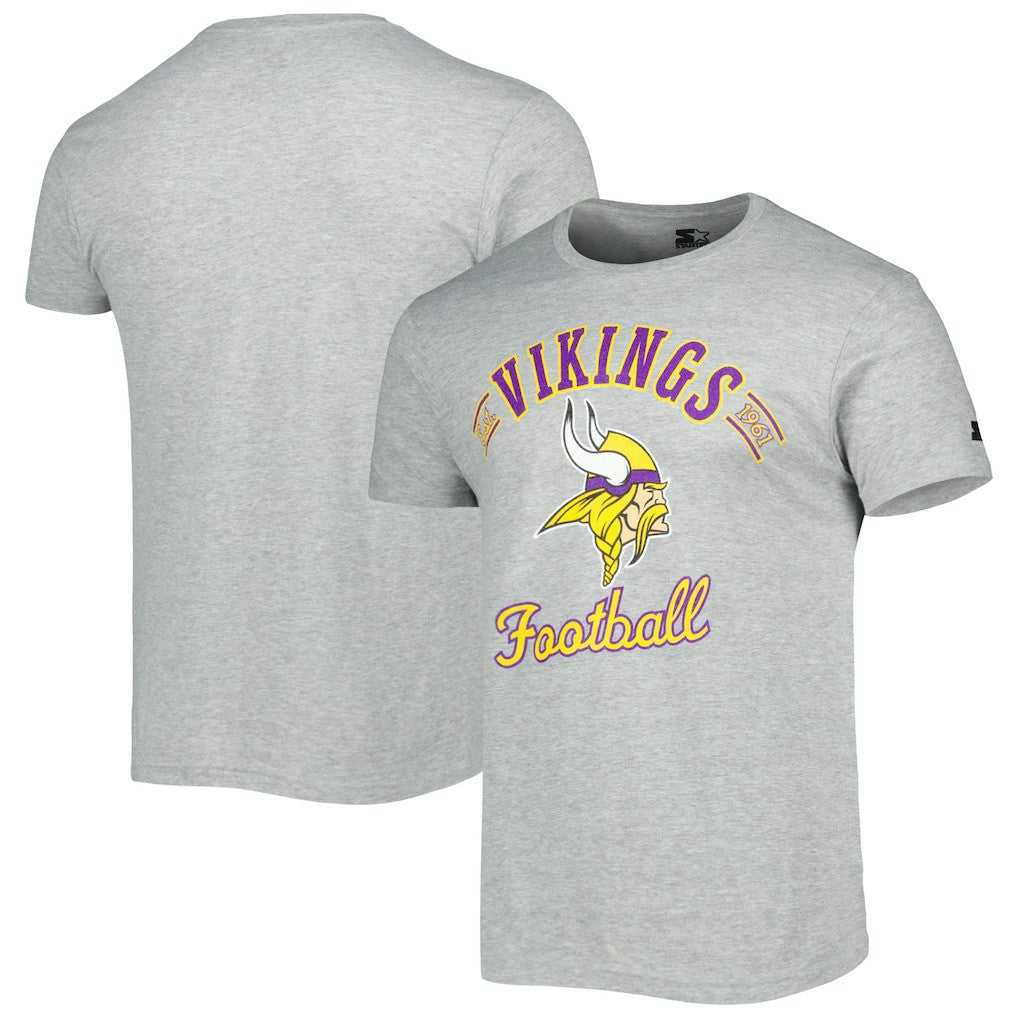 Minnesota Vikings Starter Prime Time T-Shirt - Heathered Gray T-shirts