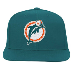 Miami Dolphins Youth Gridiron Classics Ground Snapback Hat - Aqua Hats