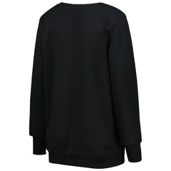 Los Angeles Rams Cuce Women's Sequin Logo V-Neck Pullover Sweatshirt - Black Pullover