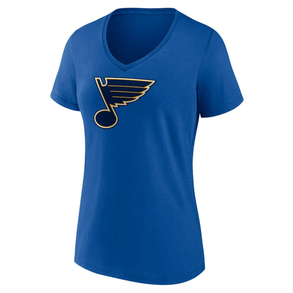 St. Louis Blues Fanatics Women's Primary Logo Team V-Neck T-Shirt - Royal | US 4895302
