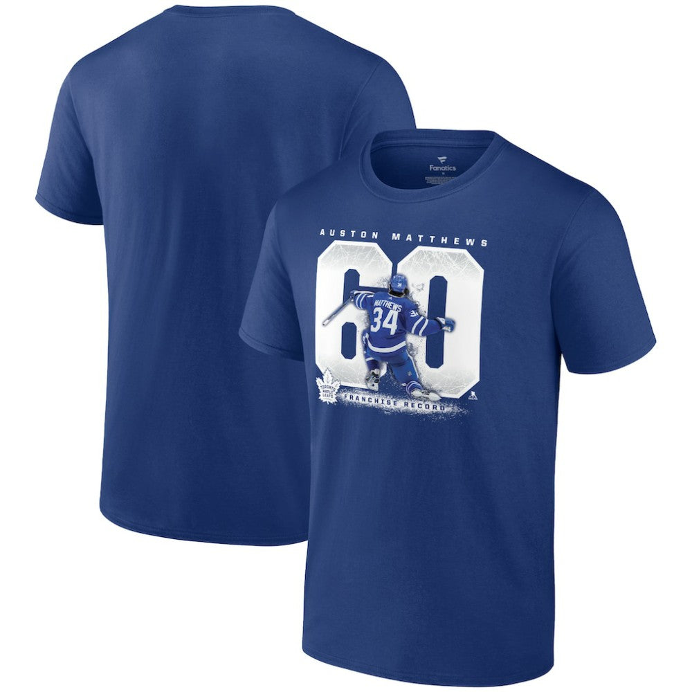Auston Matthews Toronto Maple Leafs Fanatics Big & Tall Goal Record T-Shirt - Blue | US 4896356