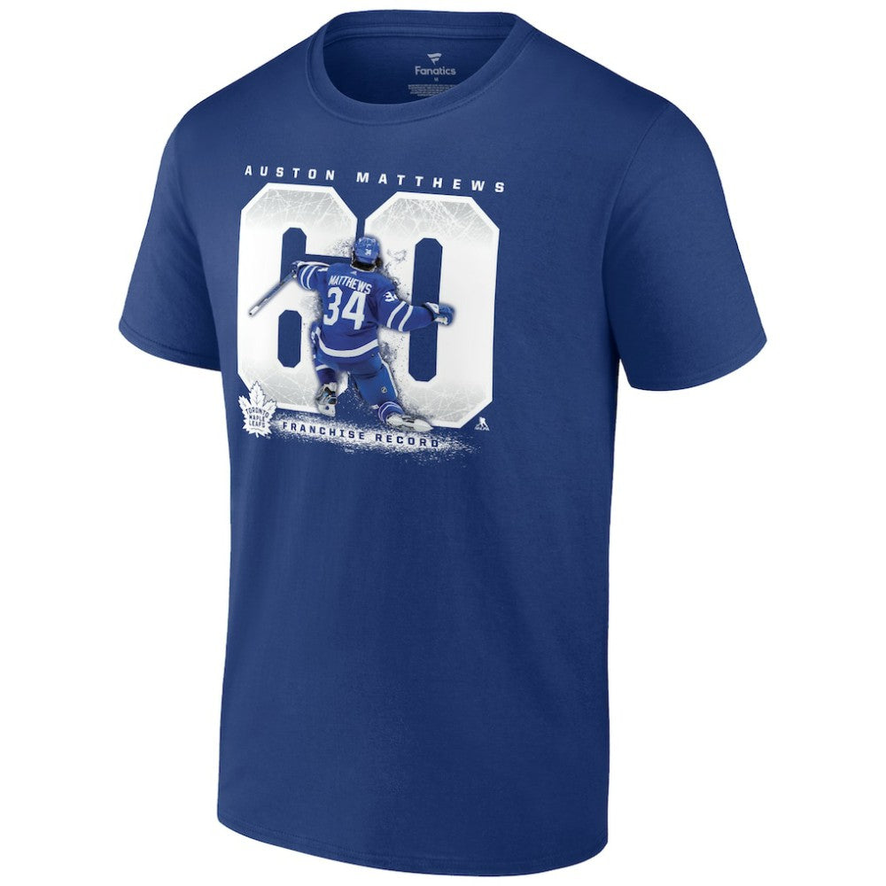 Auston Matthews Toronto Maple Leafs Fanatics Big & Tall Goal Record T-Shirt - Blue | US 4896356