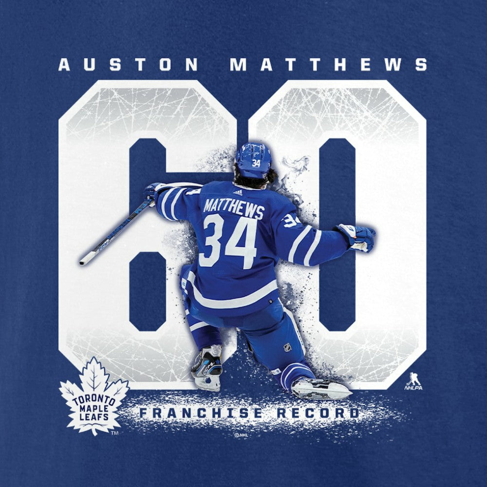 Auston Matthews Toronto Maple Leafs Fanatics Big & Tall Goal Record T-Shirt - Blue | US 4896356