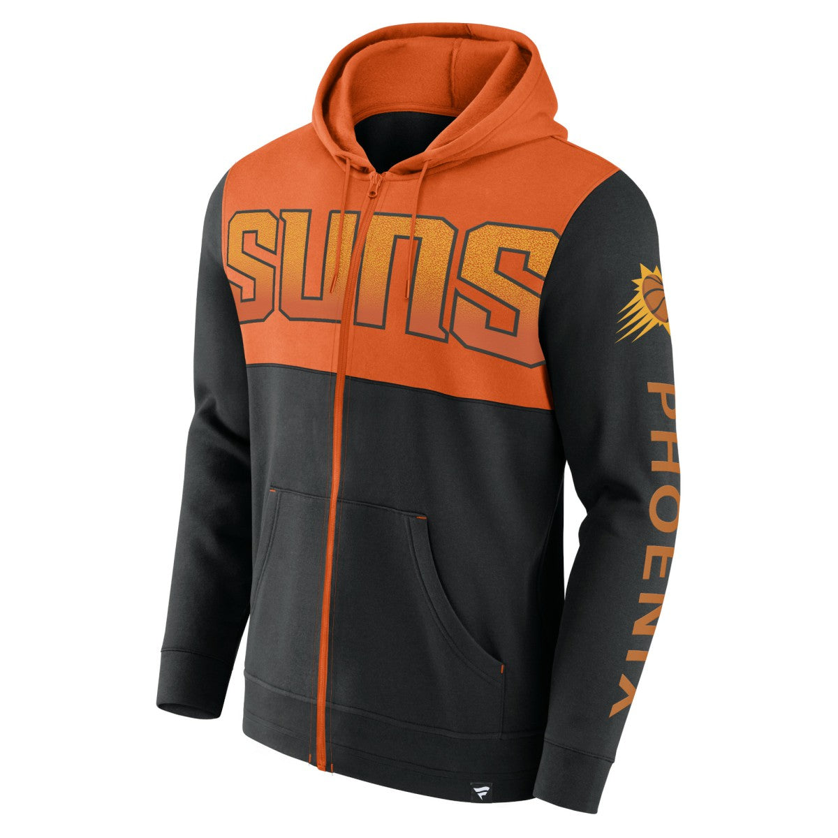 Phoenix Suns Skyhook Colorblock Full-Zip Hoodie Black/Orange - Fanatics