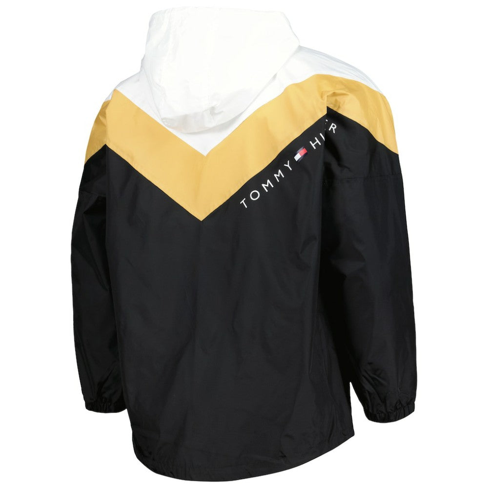 Vegas Golden Knights Tommy Hilfiger Women's Staci Half-Zip Windbreaker Jacket - Black/Gold | US 4897619