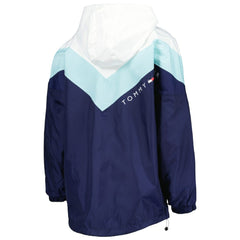 Seattle Kraken Tommy Hilfiger Women's Staci Half-Zip Windbreaker Jacket - Blue/Deep Sea Blue | US 4897628