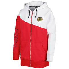 Chicago Blackhawks DKNY Sport Women's Gina Full-Zip Hoodie - Red/White | US 4897694