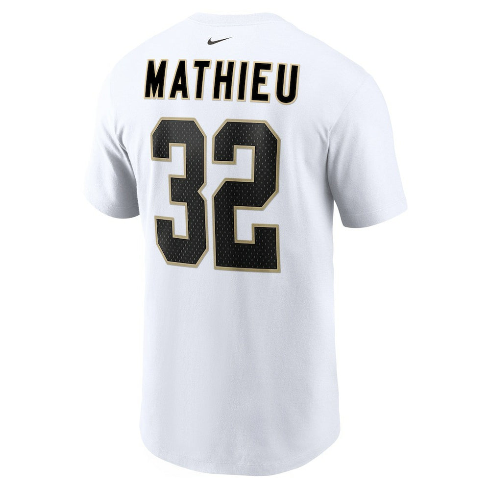 Tyrann Mathieu New Orleans Saints Player Name & Number T-Shirt - White T-shirts