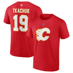 Matthew Tkachuk Calgary Flames Fanatics Authentic Stack Name & Number T-Shirt - Red | US 4898887