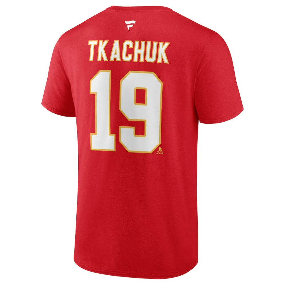 Matthew Tkachuk Calgary Flames Fanatics Authentic Stack Name & Number T-Shirt - Red | US 4898887