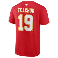 Matthew Tkachuk Calgary Flames Fanatics Authentic Stack Name & Number T-Shirt - Red | US 4898887