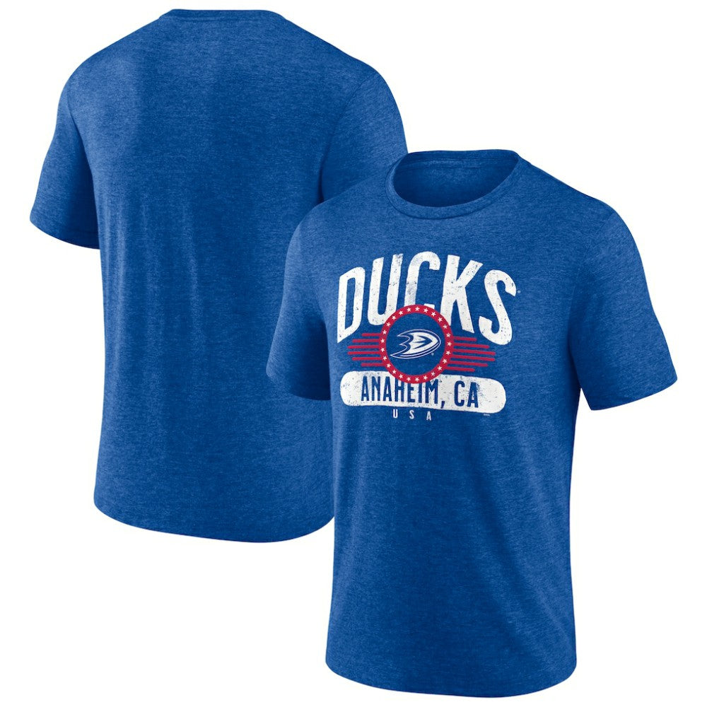 Anaheim Ducks Badge of Honor Tri-Blend T-Shirt - Royal | US 4900406