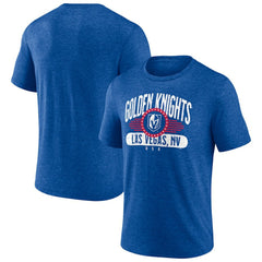 Vegas Golden Knights Badge of Honor Tri-Blend T-Shirt - Royal | US 4900437