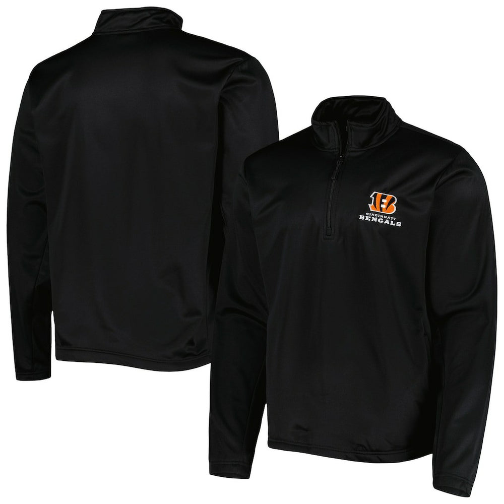 Cincinnati Bengals Dunbrooke All-Star Tech Quarter-Zip Top - Black Tops
