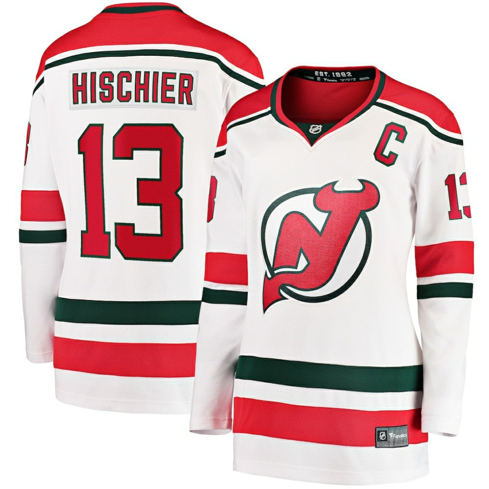 Nico Hischier New Jersey Devils Fanatics Women's Alternate Breakaway Jersey - White | US 4900871