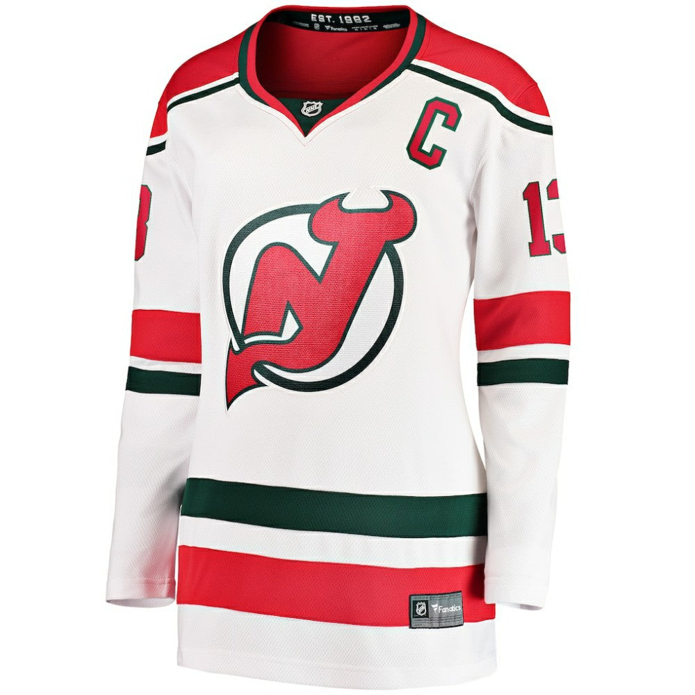 Nico Hischier New Jersey Devils Fanatics Women's Alternate Breakaway Jersey - White | US 4900871