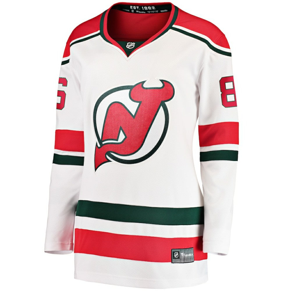 Jack Hughes New Jersey Devils Fanatics Women's Alternate Breakaway Jersey - White | US 4900873