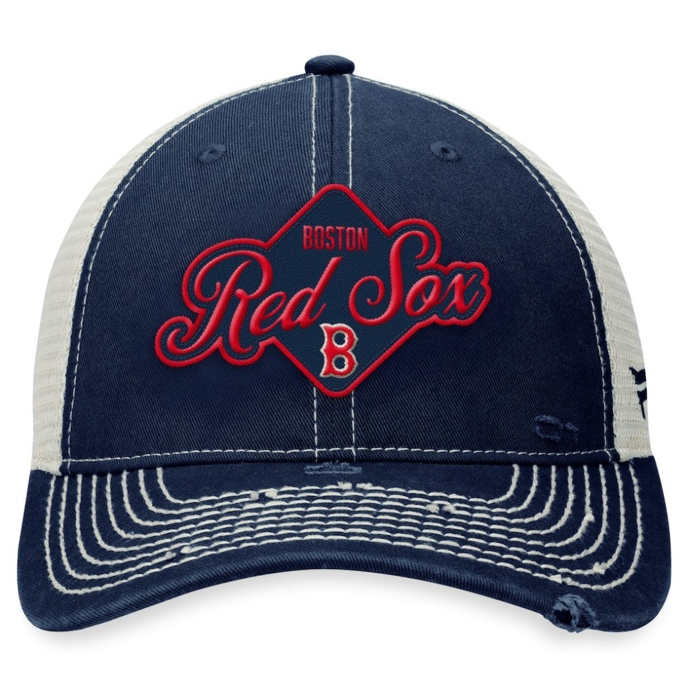 Boston Red Sox Fanatics Heritage Trucker Snapback Hat - Navy Hats