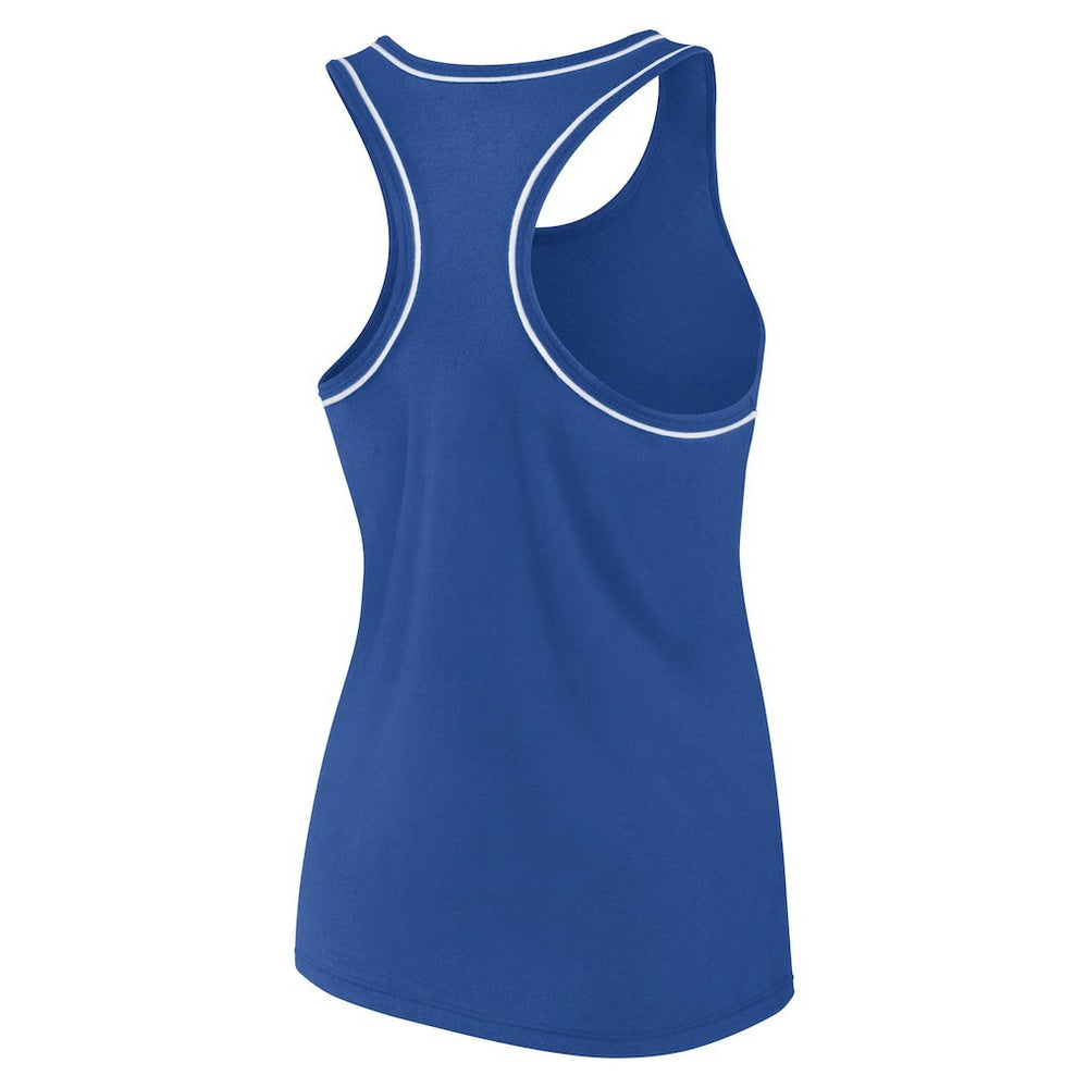 Philadelphia 76ers Women's Wordmark Logo Racerback Tank Top Royal - Fanatics