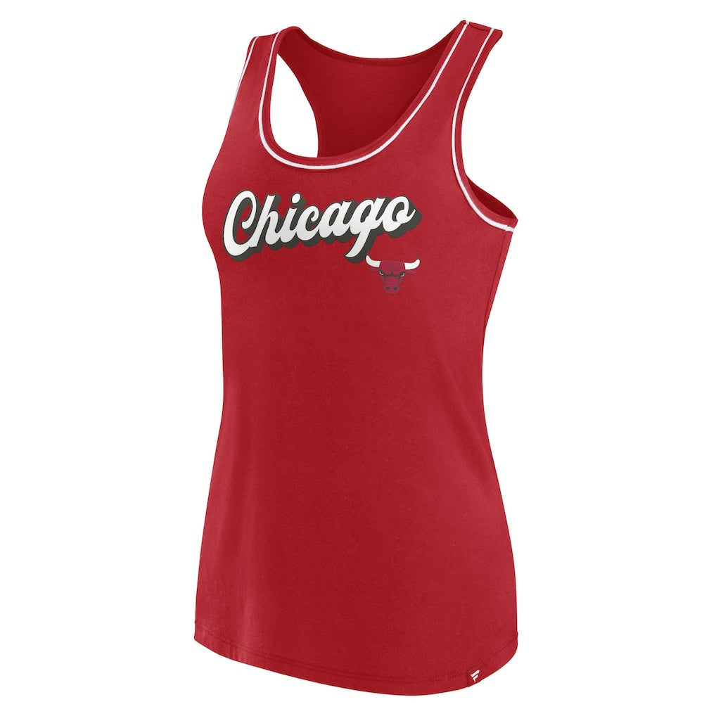 Chicago Bulls Women's Wordmark Logo Racerback Tank Top Red - Fanatics outlet