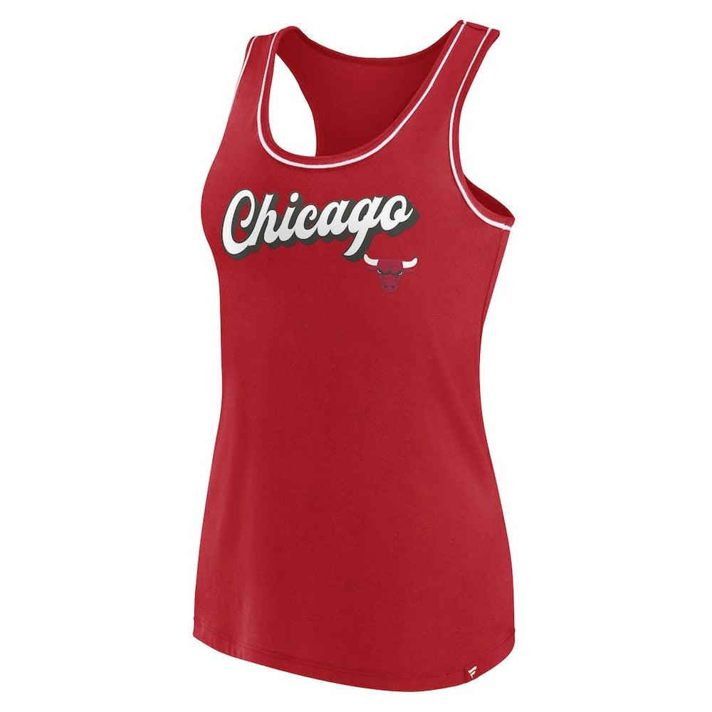 Chicago Bulls Women's Wordmark Logo Racerback Tank Top Red - Fanatics outlet