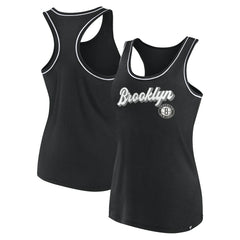 Brooklyn Nets Women's Wordmark Logo Racerback Tank Top Black - Fanatics