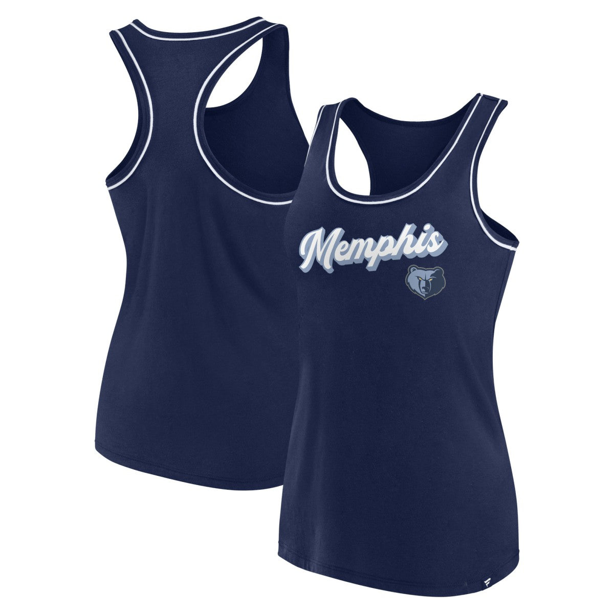 Memphis Grizzlies Women's Wordmark Logo Racerback Tank Top Navy - Fanatics outlet