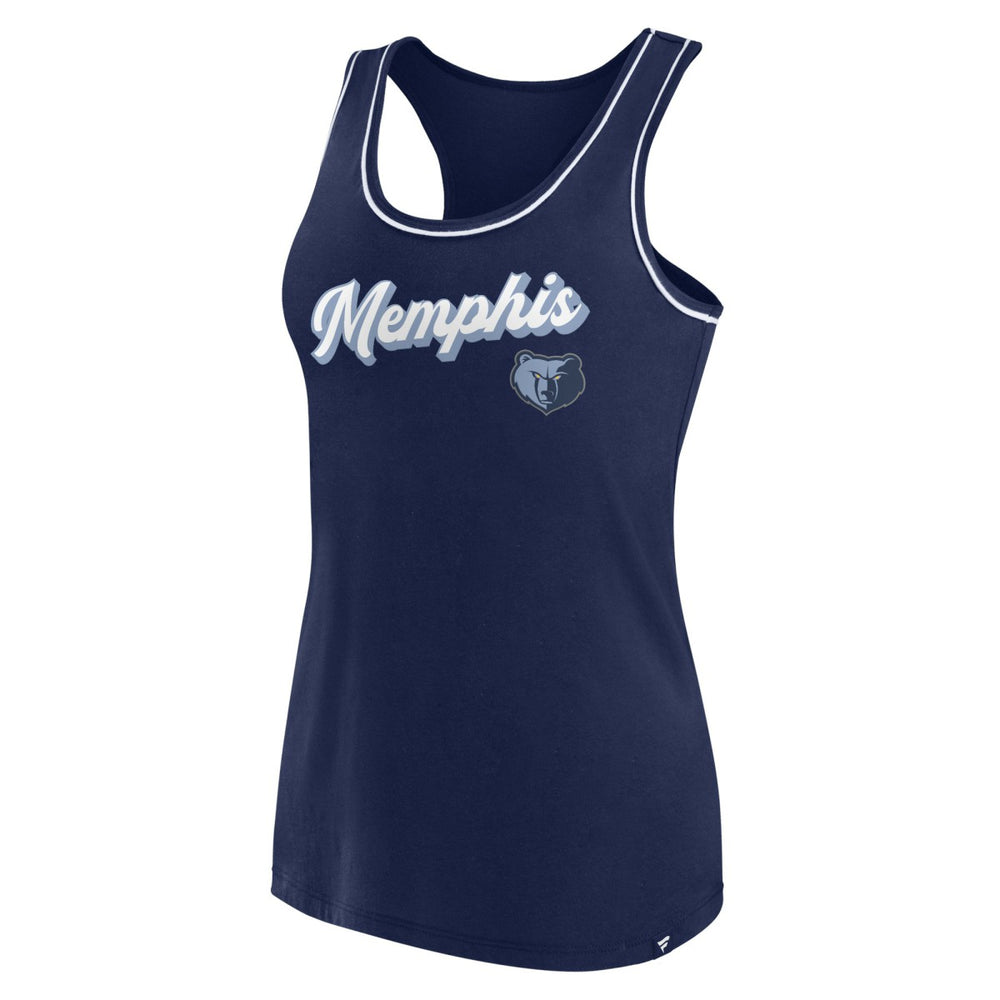 Memphis Grizzlies Women's Wordmark Logo Racerback Tank Top Navy - Fanatics outlet