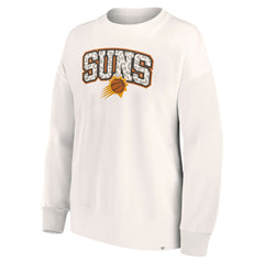 Phoenix Suns Women's Tonal Leopard Pullover Sweatshirt White - Fanatics