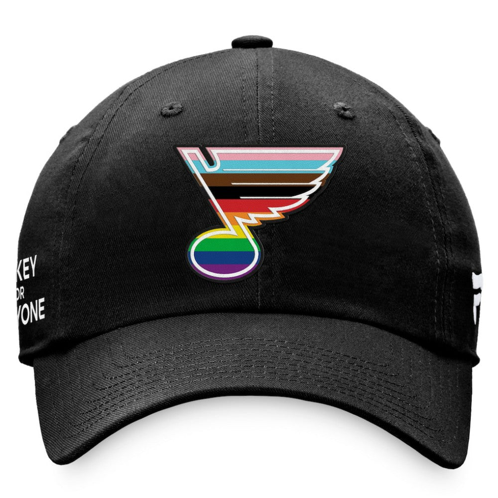 St. Louis Blues Fanatics Team Logo Pride Adjustable Hat - Black | US 4905360