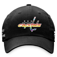 Washington Capitals Fanatics Team Logo Pride Adjustable Hat - Black | US 4905368