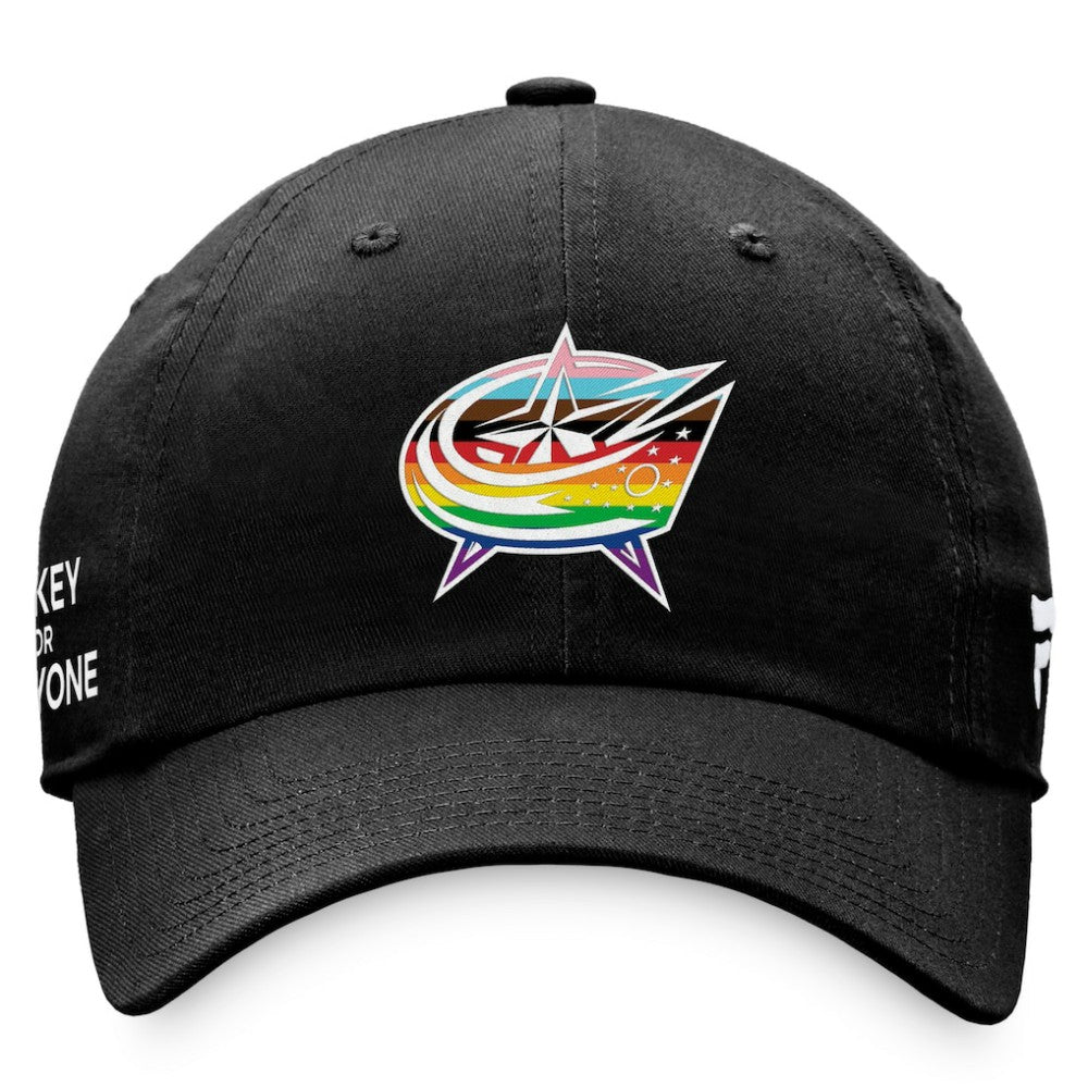 Columbus Blue Jackets Fanatics Team Logo Pride Adjustable Hat - Black | US 4905370