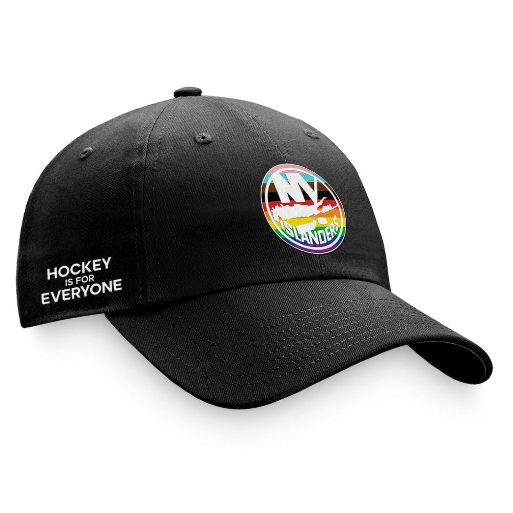New York Islanders Fanatics Team Logo Pride Adjustable Hat - Black | US 4905373