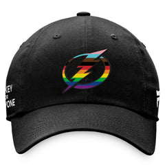 Tampa Bay Lightning Fanatics Team Logo Pride Adjustable Hat - Black | US 4905375