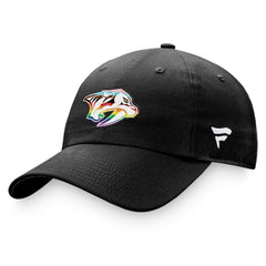 Nashville Predators Fanatics Team Logo Pride Adjustable Hat - Black | US 4905376