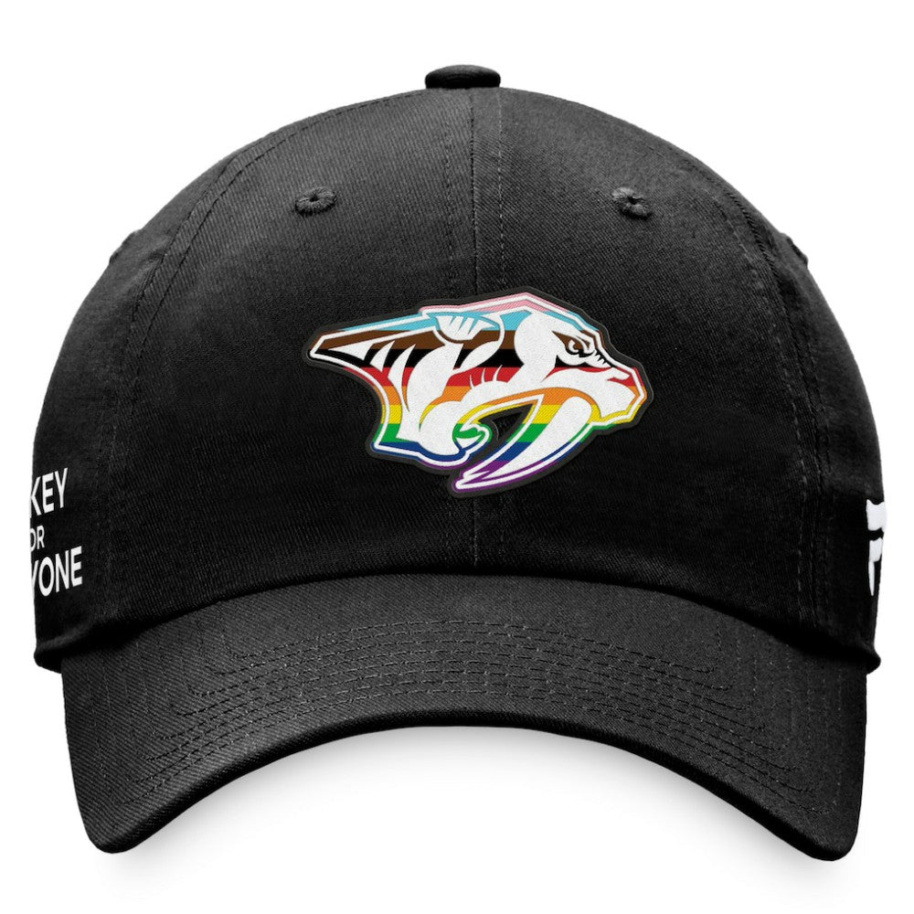 Nashville Predators Fanatics Team Logo Pride Adjustable Hat - Black | US 4905376
