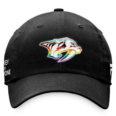 Nashville Predators Fanatics Team Logo Pride Adjustable Hat - Black | US 4905376