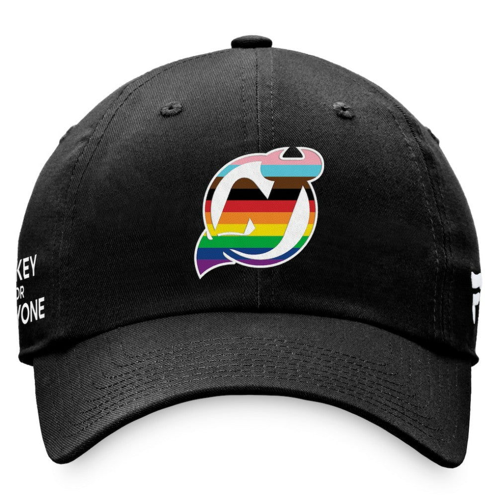 New Jersey Devils Fanatics Team Logo Pride Adjustable Hat - Black | US 4905386