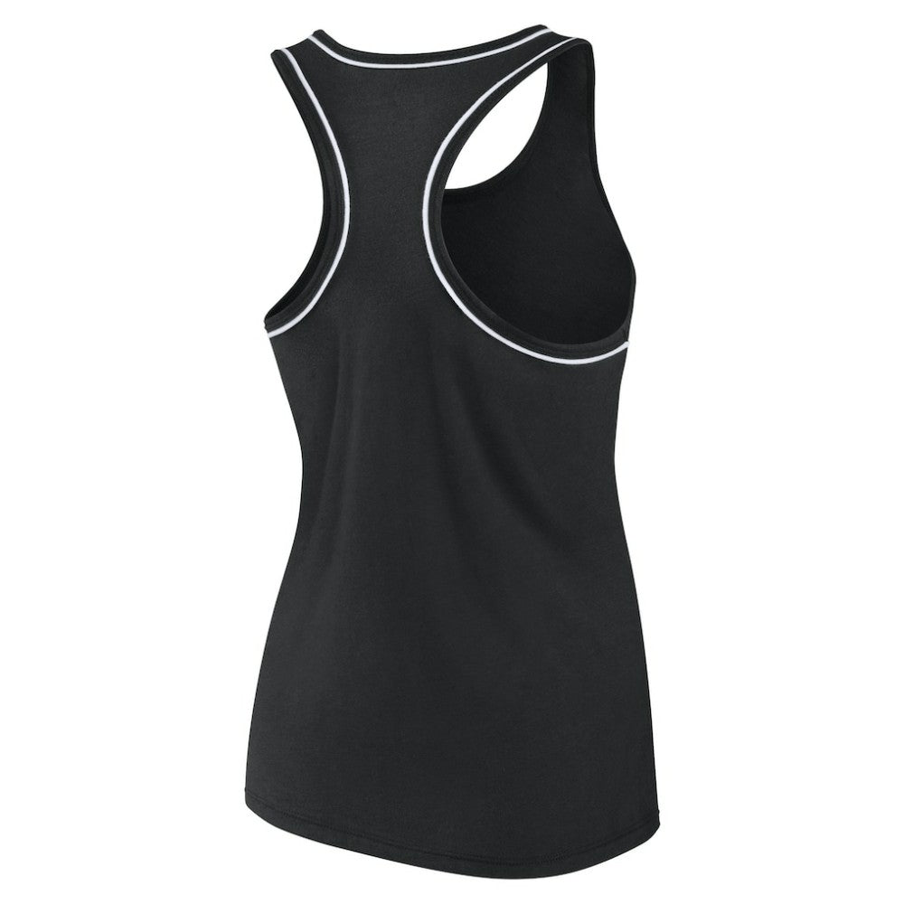 New Jersey Devils Fanatics Women's Wordmark Logo Racerback Scoop Neck Tank Top - Black | US 4905403