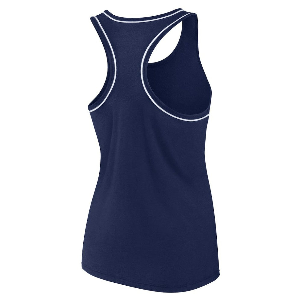 Seattle Kraken Fanatics Women's Wordmark Logo Racerback Scoop Neck Tank Top - Deep Sea Blue | US 4905404